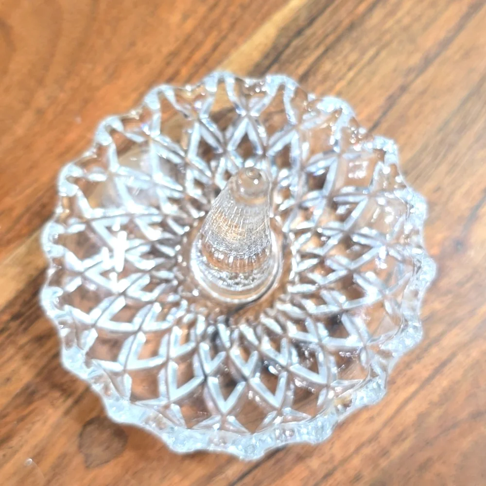 Crystal Vintage Ring Trinket Dish